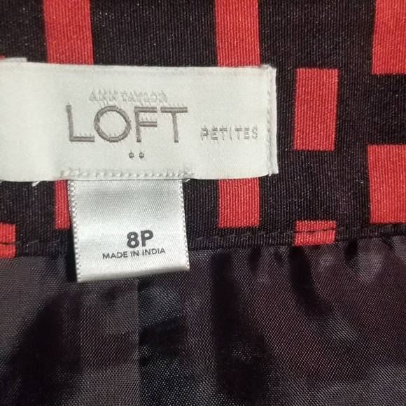 Loft Petite red and black skirt - Picture 2 of 2